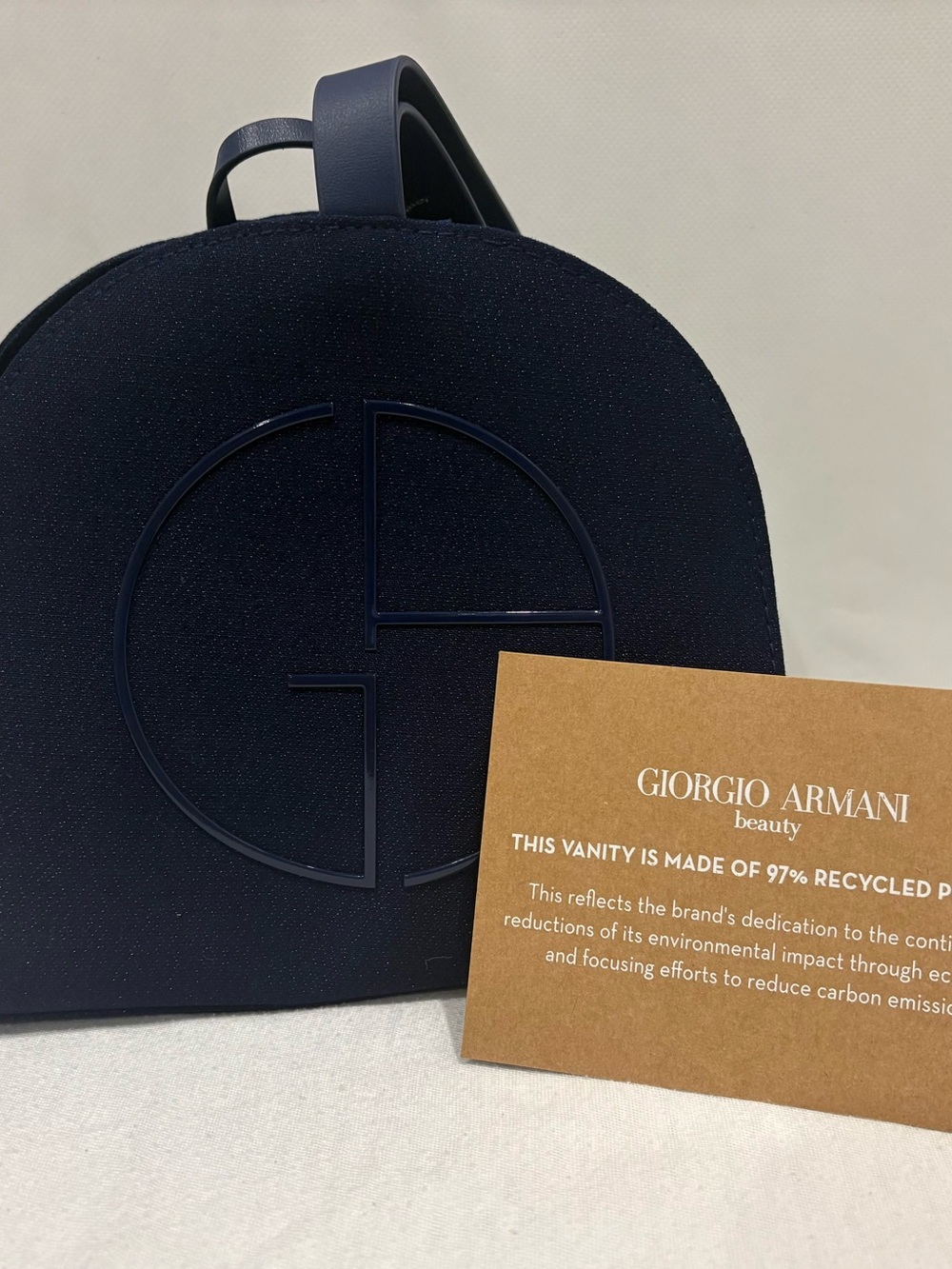 Giorgio Armani Beauty Navy Logo Bag